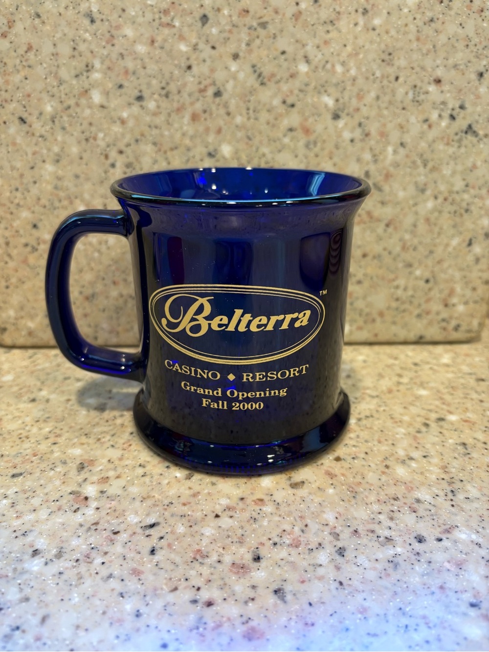 Belterra Casino Resort Commemorative Cobalt Blue Promotional Coffee Mug, 2000